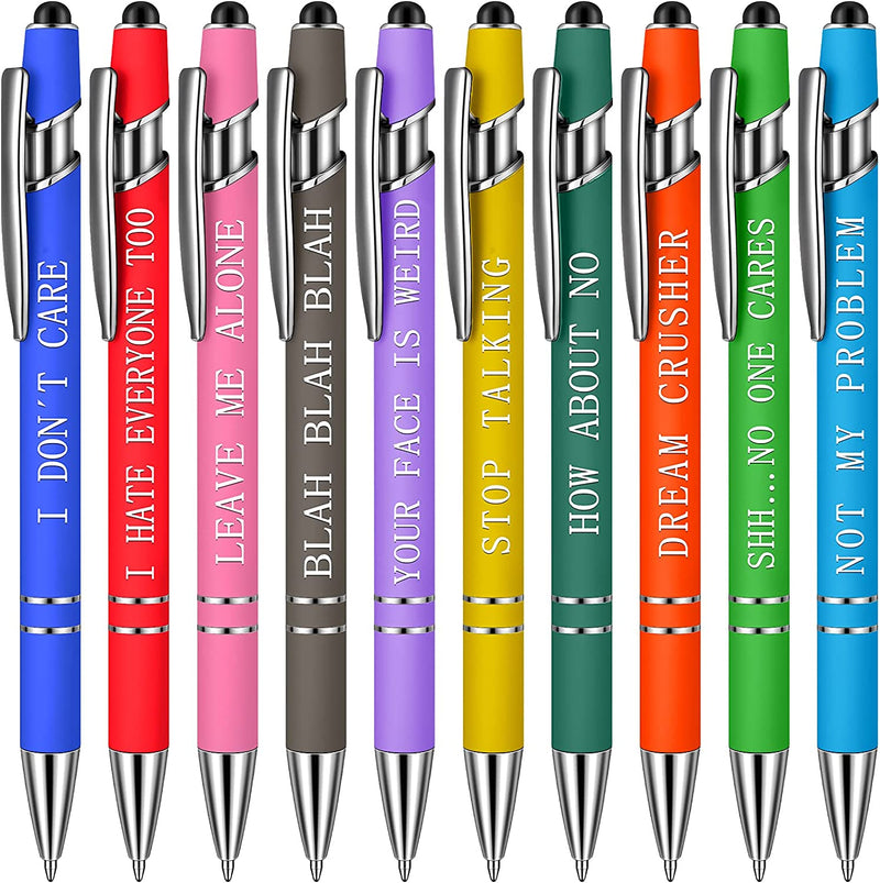 10 pcs Funny Office Pens(Black Ink)